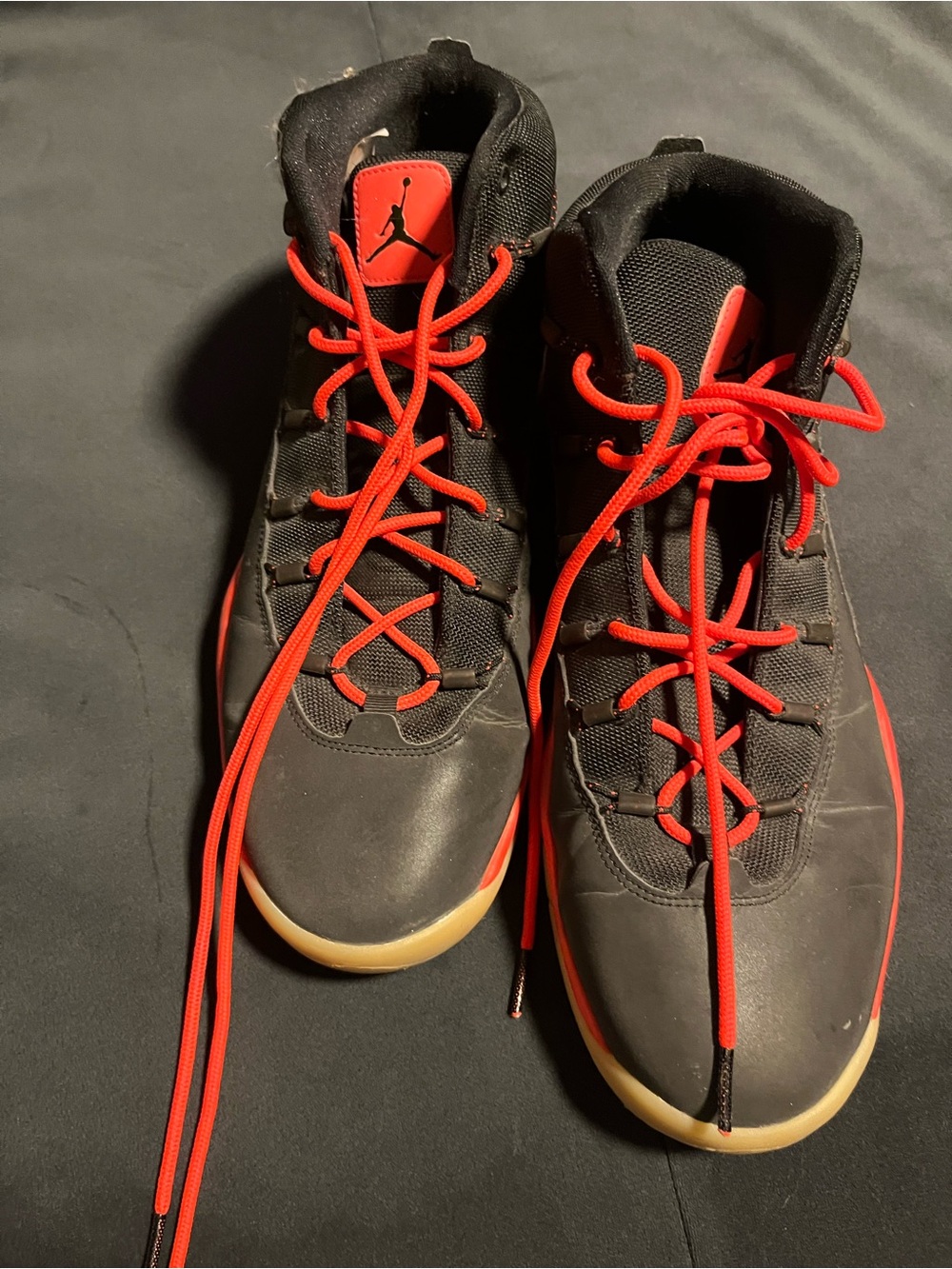 Nike Black and Red Men's High-Top Athletic Sneakers